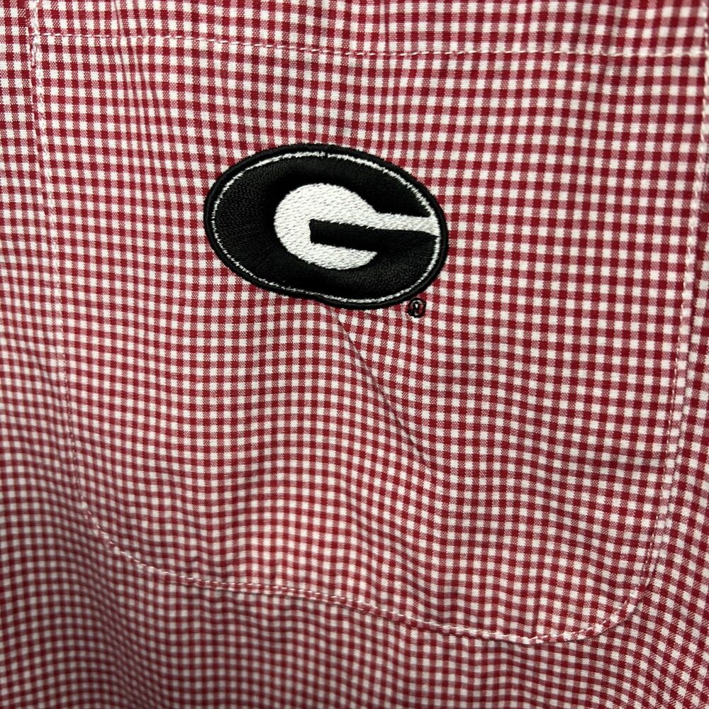 Georgia Bulldogs Campus Specialties Men's L Long Sleeve Button-down Red Checks